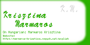 krisztina marmaros business card